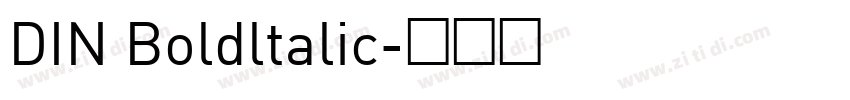 DIN Boldltalic字体转换